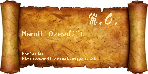 Mandl Ozsvát névjegykártya